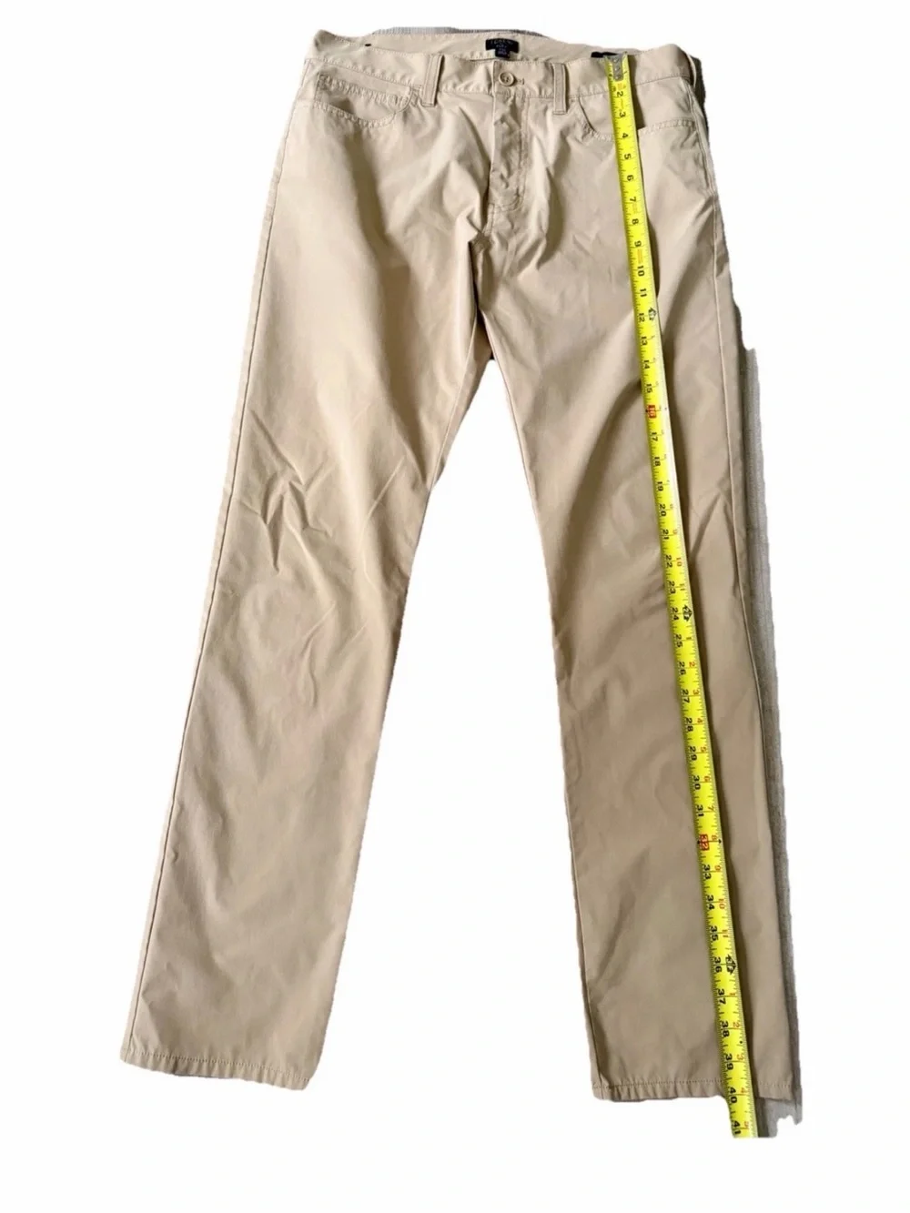 J. Crew 770 Flex Men's Size W32-L32 Slim Fit 5-Pockets Pants. Tan. Great Cond.